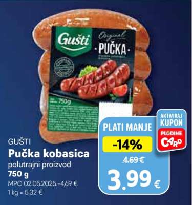 GUŠTI Pučka kobasica