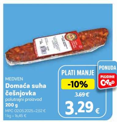 MEDVEN Domaća suha češnjovka