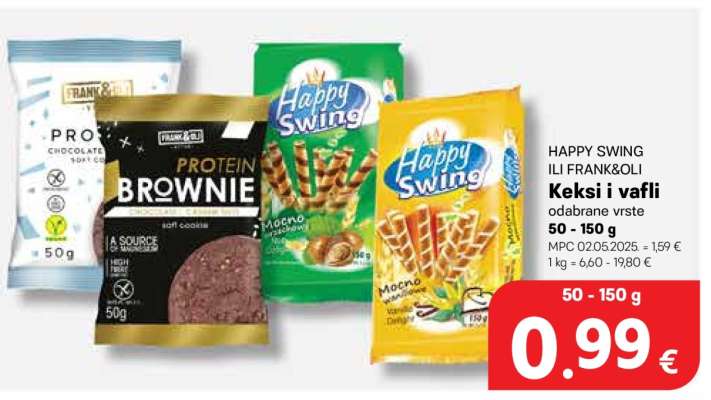 HAPPY SWING ILI FRANKBOLI Keksi i vafli odabrane vrste