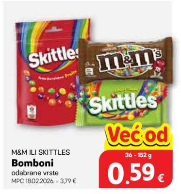 M&M ILI SKITTLES Bomboni