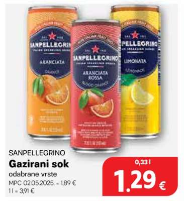 SANPELLEGRINO Gazirani sok
