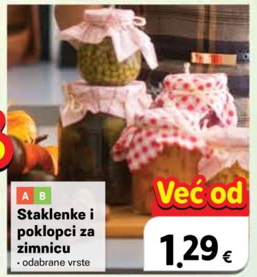 Staklenke i poklopci za zimnicu