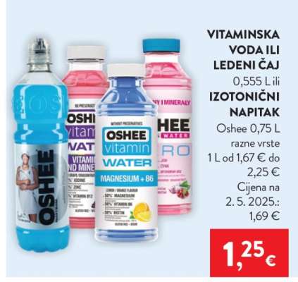 Oshee 0,75 L razne vrste