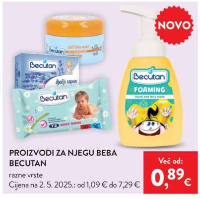 Proizvodi za njegu beba Becutan