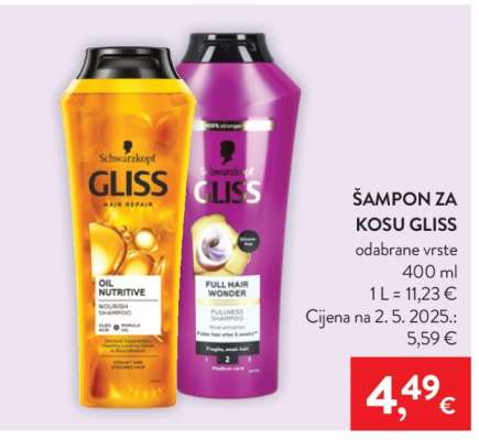 Šampon za kosu Gliss