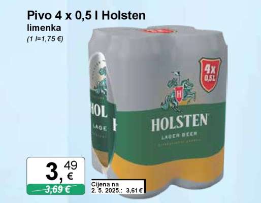 Pivo 4 x 0,5 l Holsten