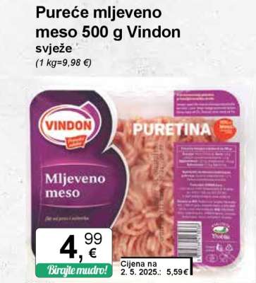 Pureće mljeveno meso 500 g Vindon