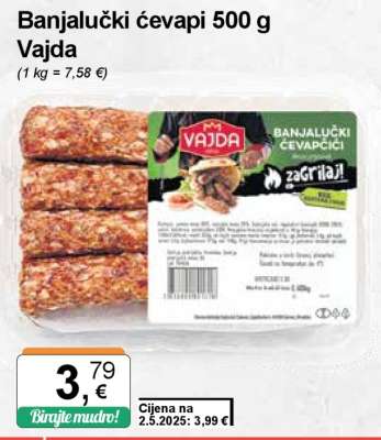 Banjalučki ćevapi 500 g Vajda