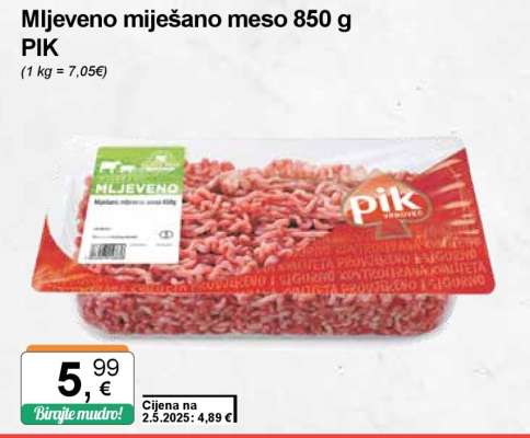 Mljeveno miješano meso 850 g PIK