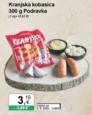 Kranjska kobasica 300 g Podravka