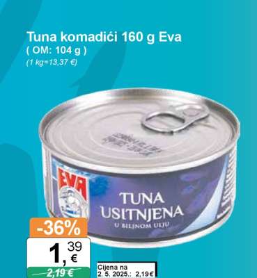 Tuna komadići 160 g Eva