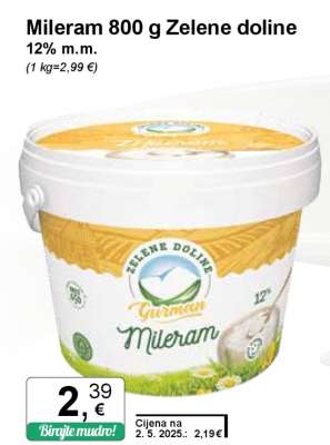 Mileram 800 g Zelene doline