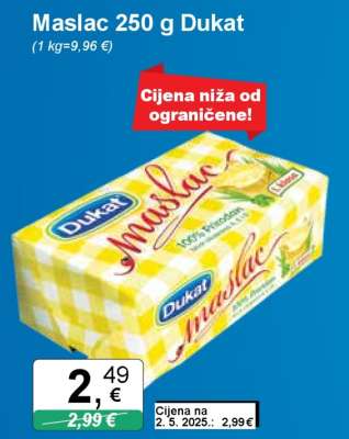 Maslac 250 g Dukat