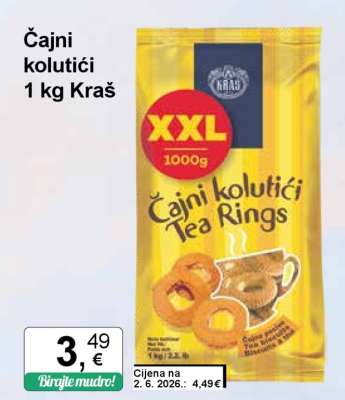 Čajni kolutići 1 kg Kraš