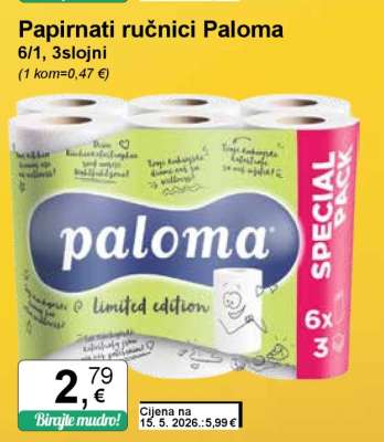 Papirnati ručnici Paloma