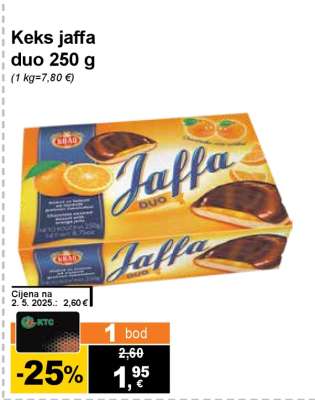 Keks jaffa duo 250 g