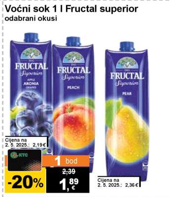 Voćni sok 1 l Fructal superior