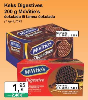 Keks Digestives 200 g McVitie`s