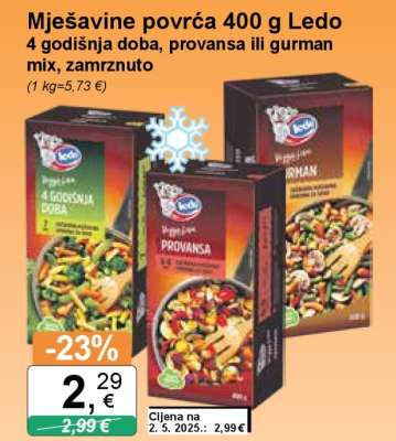 Mješavine povrća 400 g Ledo