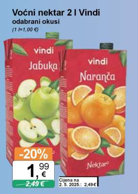 Voćni nektar 2 l Vindi