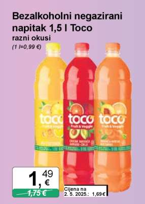 Bezalkoholni negazirani napitak 1,5 l Toco