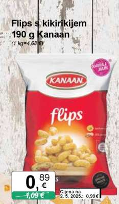 Flips s kikirikijem 190 g Kanaan