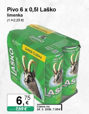 Pivo 6 x 0,5l Laško limenka