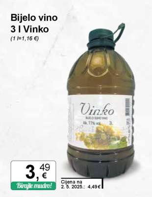 Bijelo vino 3 l Vinko