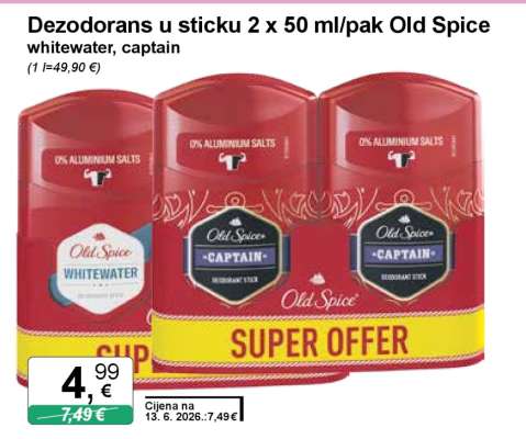 Dezodorans u sticku 2 x 50 ml/pak Old Spice