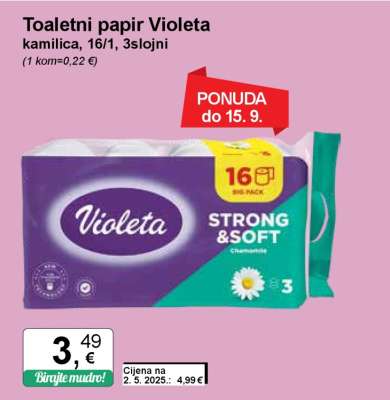 Toaletni papir Violeta