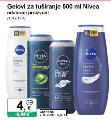 Gelovi za tuširanje 500 ml Nivea