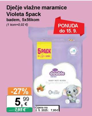Dječje vlažne maramice Violeta 5pack