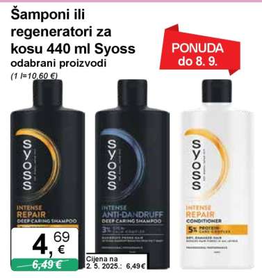Šamponi ili regeneratori za kosu 440 ml Syoss