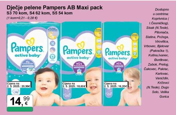 Dječje pelene Pampers AB Maxi pack