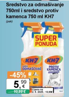 Sredstvo za odmašivanje 750ml i sredstvo protiv kamenca 750 ml KH7