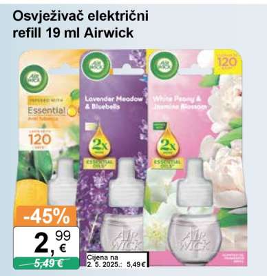 Osvježivač električni refill 19 ml Airwick