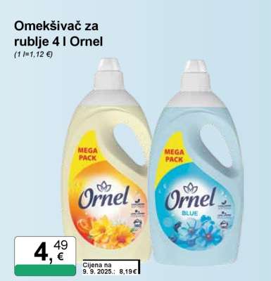 Omekšivač za rublje 4 l Ornel