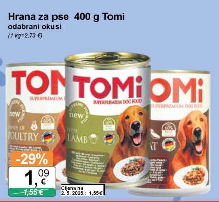 Hrana za pse 400 g Tomi