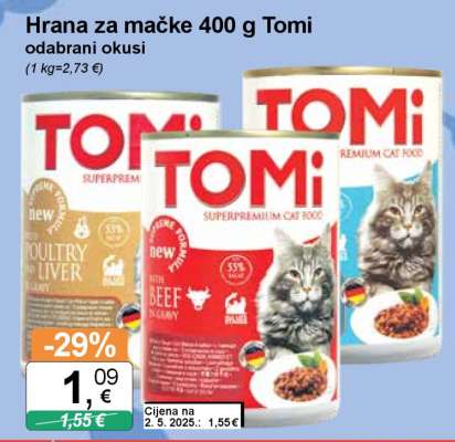 Hrana za mačke 400 g Tomi