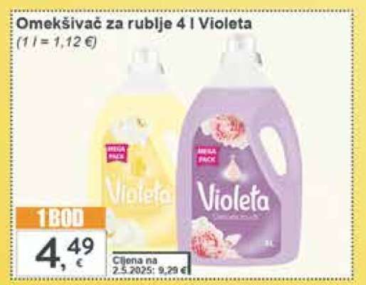 Omekšivač za rublje 4 l Violeta
