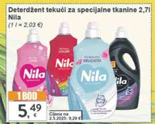Deterdžent tekući za specijalne tkanine 2,7l Nila