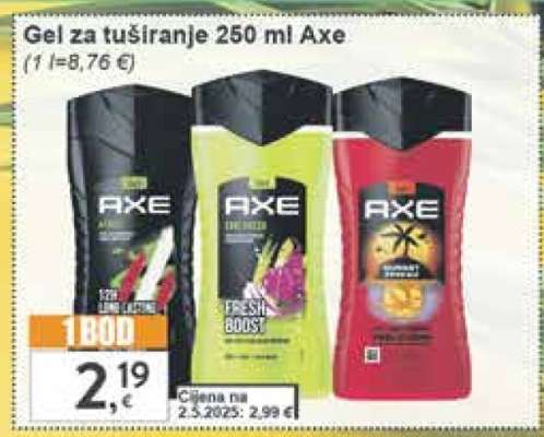 Gel za tuširanje 250 ml Axe
