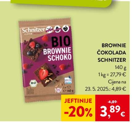 BROWNIE ČOKOLADA SCHNITZER
