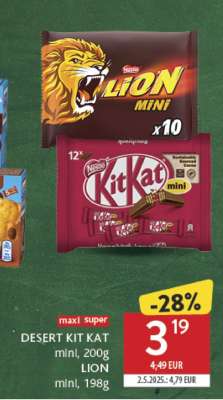 DESERT KIT KAT mini, 200g LION mini, 198g