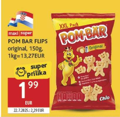 POM BAR FLIPS orlglnal, 150g, 1kg=13,27EUR