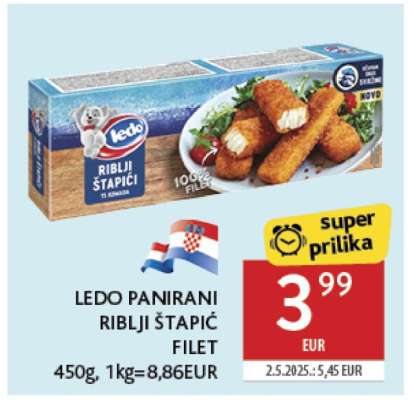 LEDO PANIRANI RIBLJI ŠTAPIĆ FILET