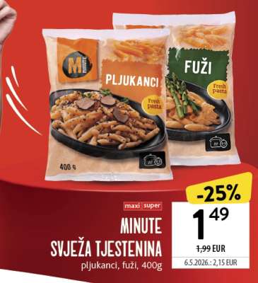 MINUTE SVJEŽA TJESTENINA
