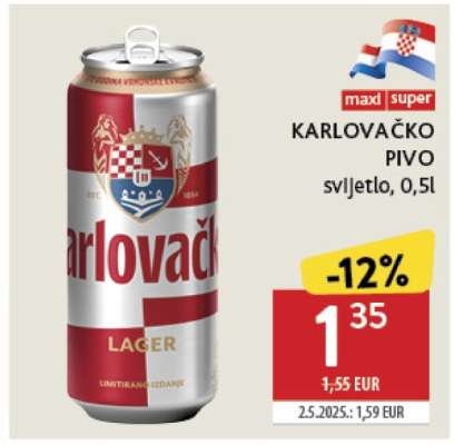 KARLOVAČKO PIVO svijetlo, 0,5l