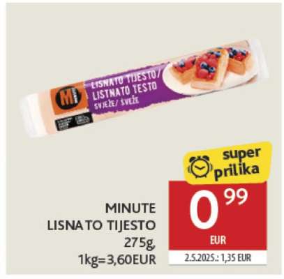MINUTE LISNATO TIJESTO