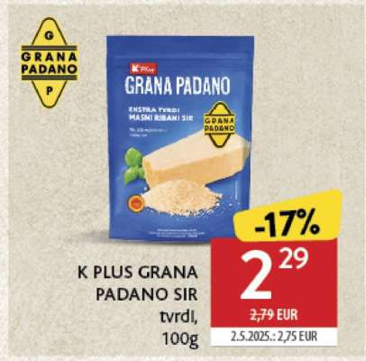 K PLUS GRANA PADANO SIR